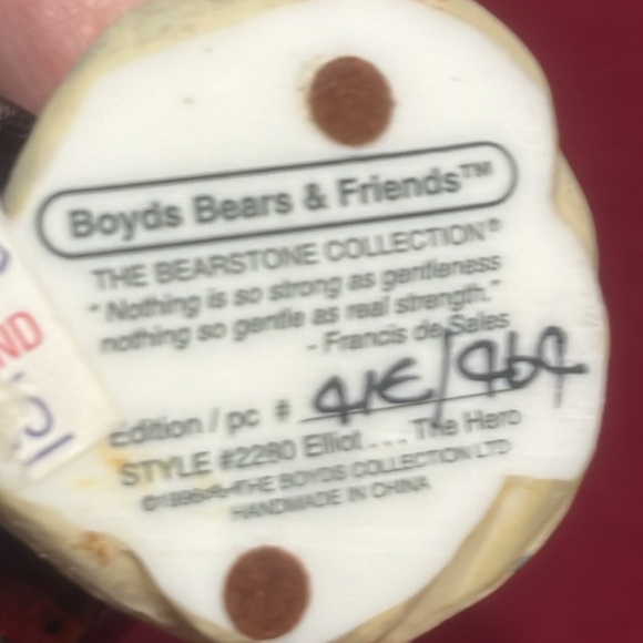 Boyds Bears & Friends FIREMAN figures ceramic fire fighters baby 2 teddy bears - Picture 7 of 13